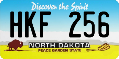 ND license plate HKF256