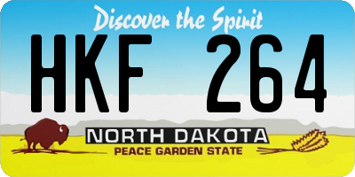 ND license plate HKF264