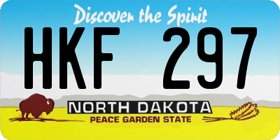 ND license plate HKF297