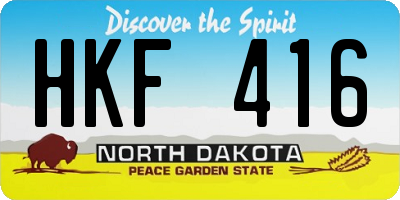 ND license plate HKF416