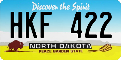 ND license plate HKF422