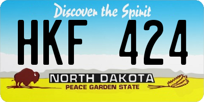 ND license plate HKF424