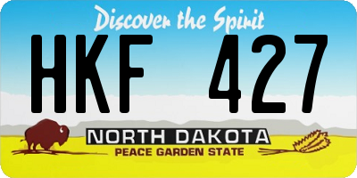 ND license plate HKF427