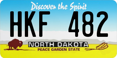 ND license plate HKF482