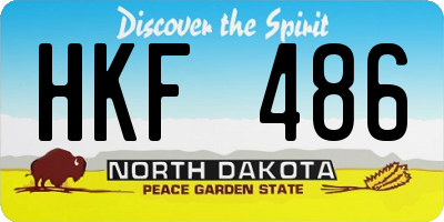 ND license plate HKF486