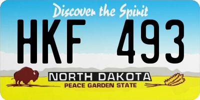 ND license plate HKF493