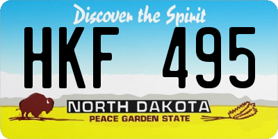 ND license plate HKF495