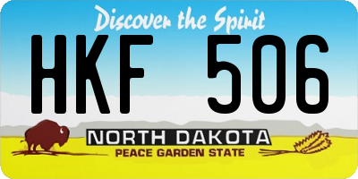 ND license plate HKF506