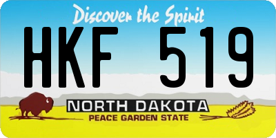 ND license plate HKF519