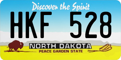 ND license plate HKF528