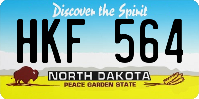 ND license plate HKF564