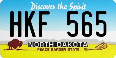 ND license plate HKF565