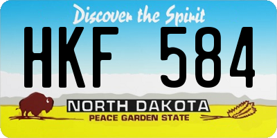ND license plate HKF584