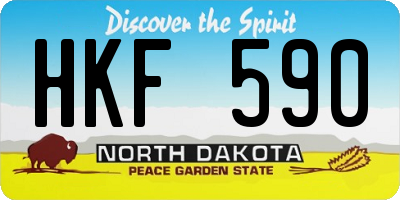 ND license plate HKF590