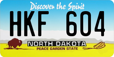 ND license plate HKF604