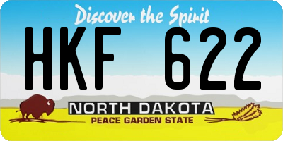 ND license plate HKF622