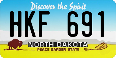 ND license plate HKF691