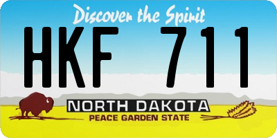 ND license plate HKF711