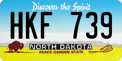 ND license plate HKF739