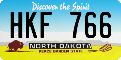 ND license plate HKF766