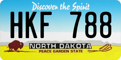 ND license plate HKF788
