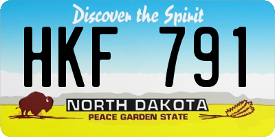 ND license plate HKF791