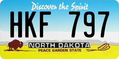 ND license plate HKF797
