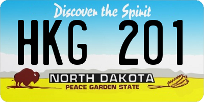 ND license plate HKG201