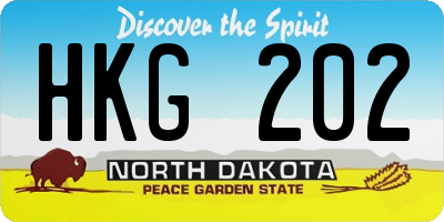 ND license plate HKG202