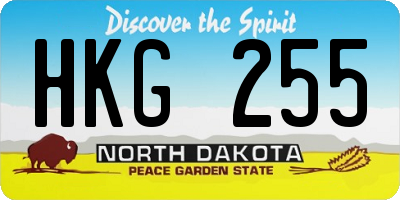 ND license plate HKG255