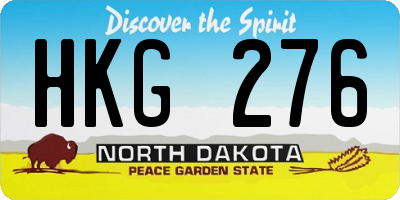 ND license plate HKG276