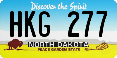 ND license plate HKG277