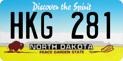 ND license plate HKG281