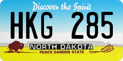 ND license plate HKG285