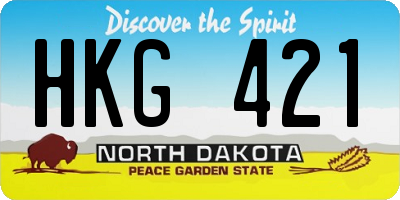 ND license plate HKG421