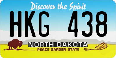 ND license plate HKG438