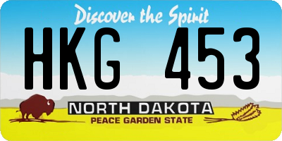 ND license plate HKG453