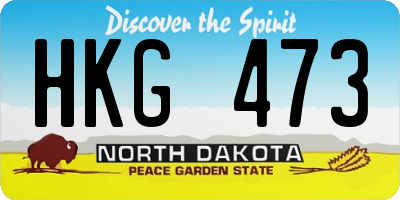 ND license plate HKG473