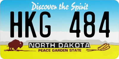 ND license plate HKG484