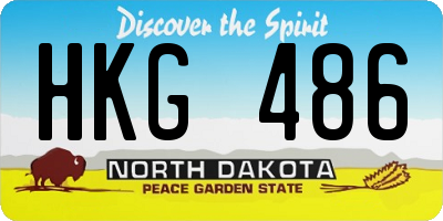 ND license plate HKG486