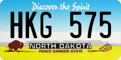 ND license plate HKG575