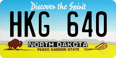 ND license plate HKG640