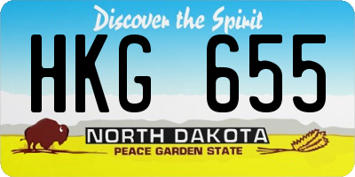 ND license plate HKG655