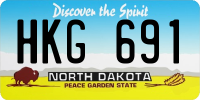 ND license plate HKG691