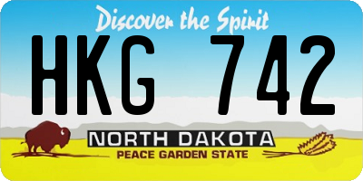 ND license plate HKG742