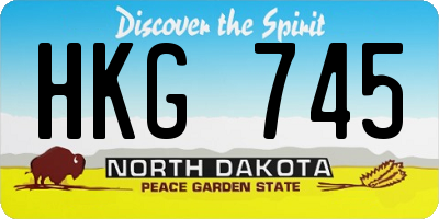 ND license plate HKG745