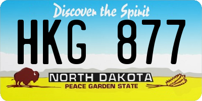 ND license plate HKG877