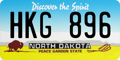 ND license plate HKG896