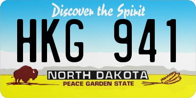 ND license plate HKG941