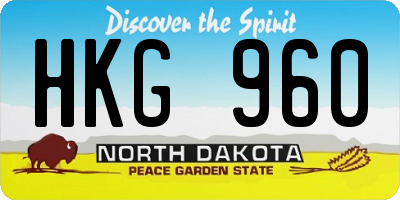 ND license plate HKG960